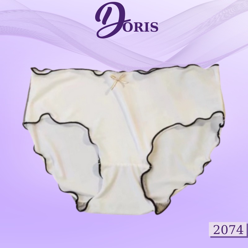 Quần Lót Cotton Chất Mát Lạnh Co Dãn Viền Nhún Cực Xinh DORIS 2074