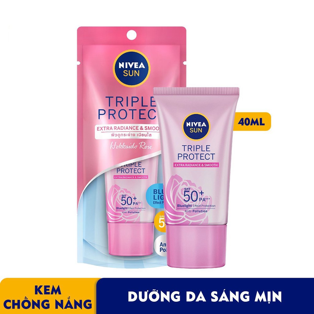 Kem Chống Nắng Dưỡng Da NIVEA SUN Triple Protect SPF50+ PA+++ 40ML