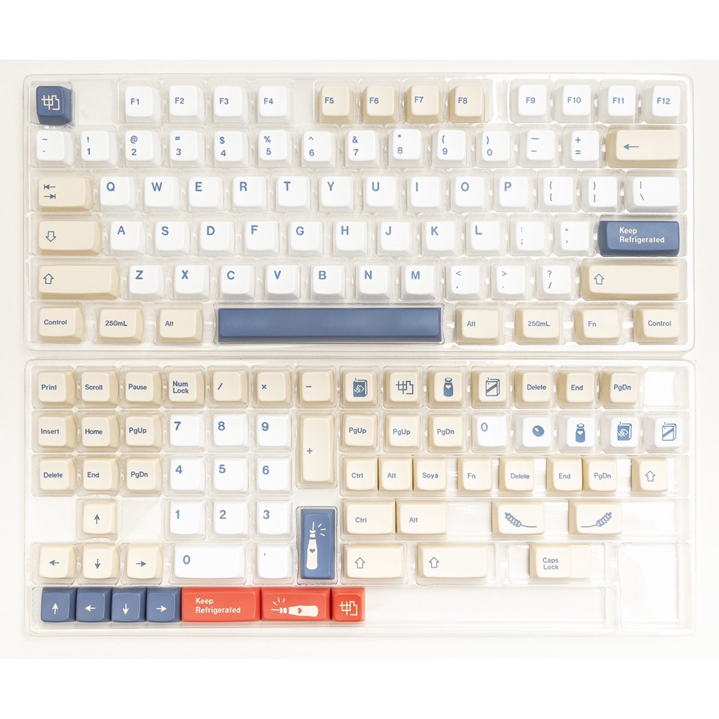 141 Phím GMK Soyamilk Keycaps MDA Profile PBT Dye Sub Bàn phím cơ Keycap
