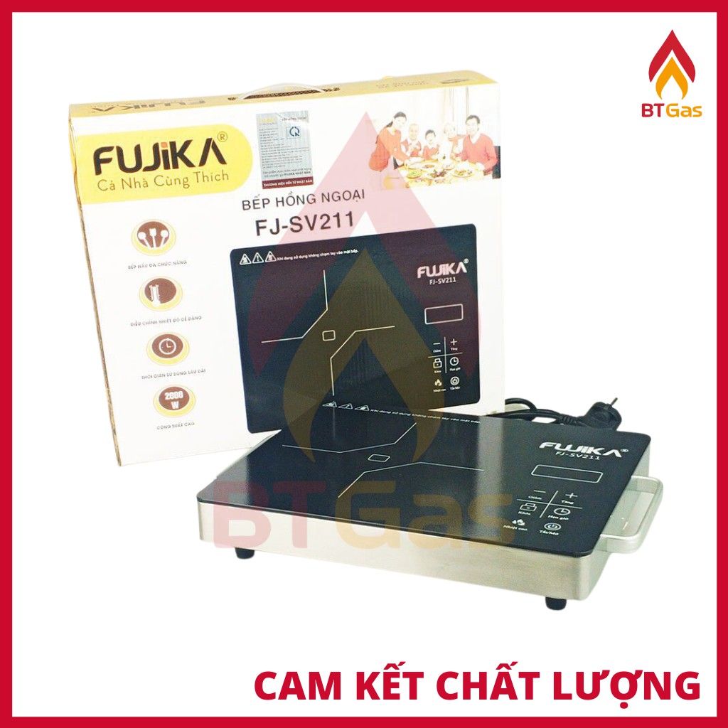 Bếp Hồng Ngoại Đơn / Bếp Điện Hồng Ngoại Mặt Kính Ceramic FUJIKA FJ-SV211 / KHÔNG KÉN NỒI