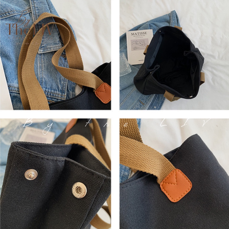 Túi tote CENI vải canvas dày phù hợp đi làm, đi chơi - HÀNG LOẠI 1