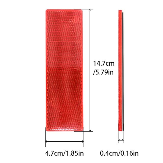 Dải Phản Quang Nhựa Đỏ Và Trắng, Kích Thước 5x15cm