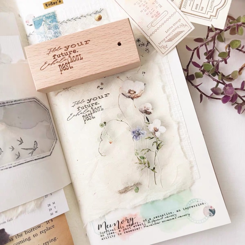 Bulletjournal115 Tape JNP chiết dạng pet hình hoa và chim