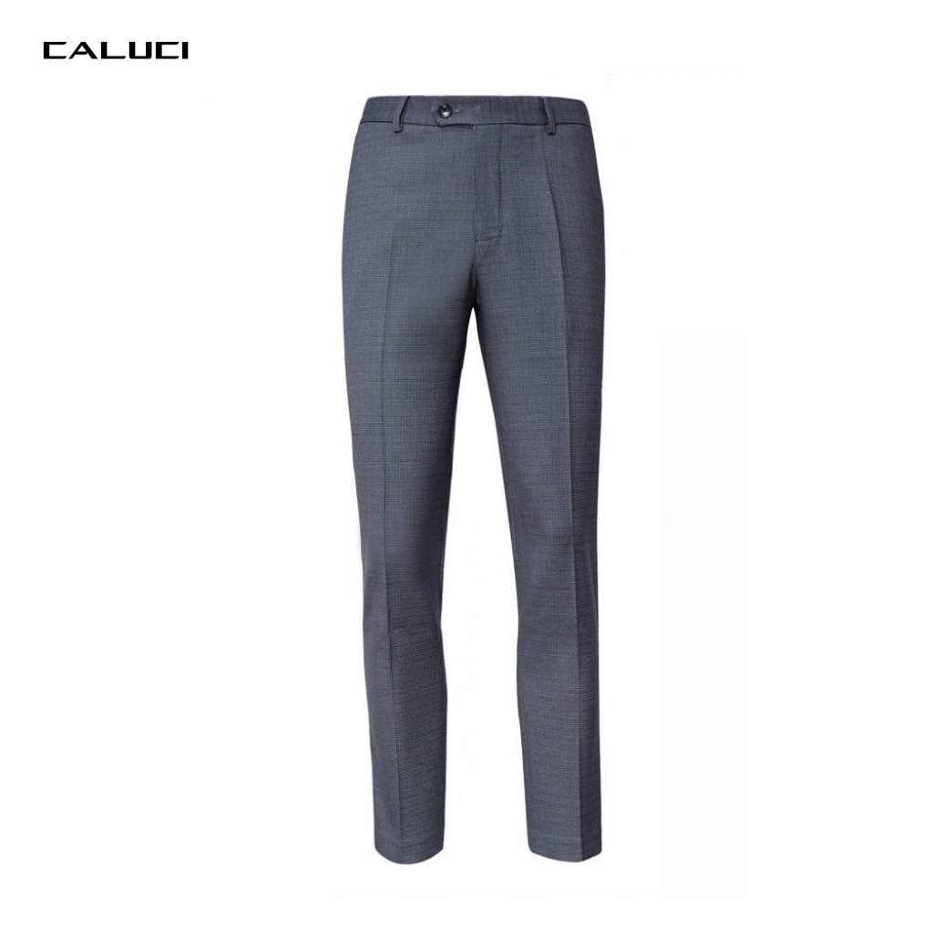 Quần âu nam CALUCI thiết kế dáng ôm vừa, chất liệu vải co giãn, đàn hồi tốt, hạn chế tối đa nhăn nhàu khi sử dụng CBTR14