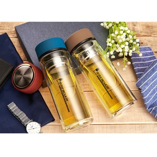 [GIÁ SỐC] BÌNH GIỮ NHIỆT THỦY TINH 2 LỚP 350ml THƯƠNG HIỆU HEURI