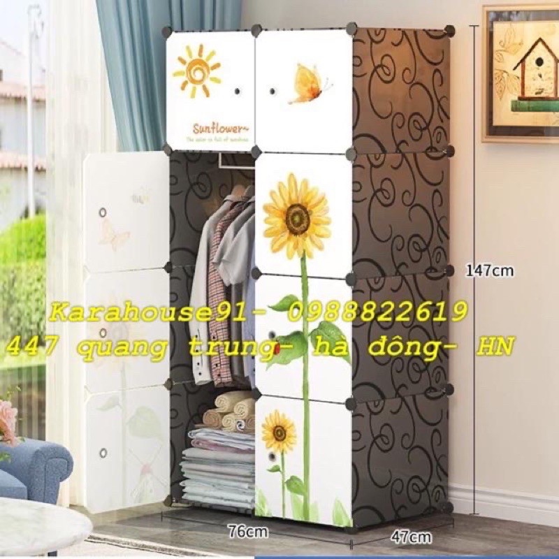 TỦ NHỰA QUẦN ÁO LẮP GHÉP 8 Ô SIZE SÂU 47cm. Tặng kèm treo đồ. Hiện đại- tiện dụng. Cam kết giá rẻ nhất