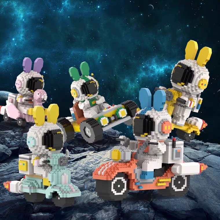 Mô Hình Đồ Chơi Lắp Ráp Xe Mô Tô Phi Hành Gia Cỡ Nhỏ