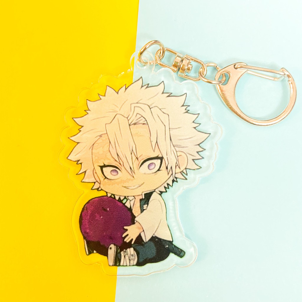 ( Mica trong acrylic ) Móc khóa DEMON SLAYER VER 2 quà tặng xinh xắn dễ thương in hình anime chibi