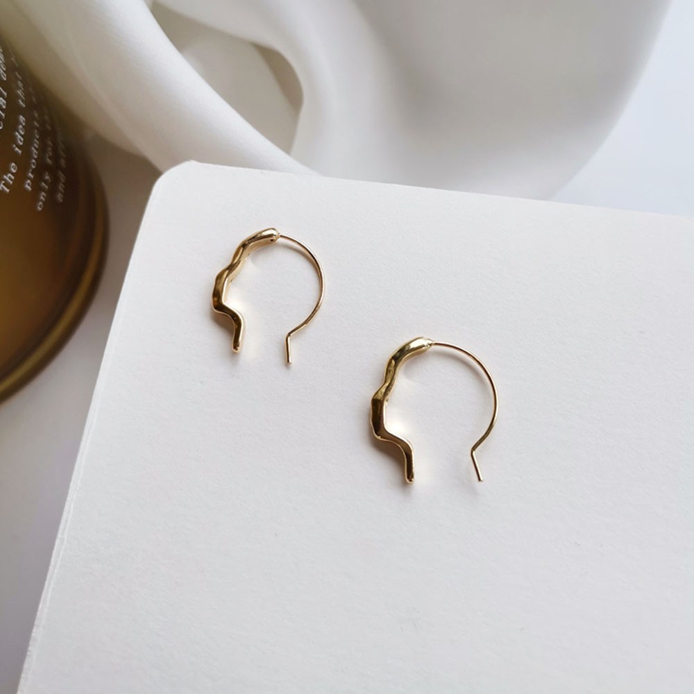 Niche Simple Face Design Earrings Personality Wild Retro Ins Women Jewelry