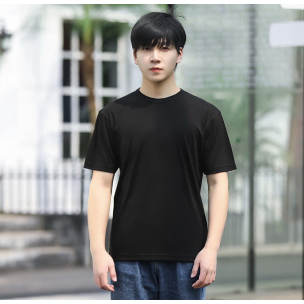 Áo Phông Nam - Áo Thun Nam Cổ Tròn Vải Cotton Dày Dặn Co Giãn Tay Ngắn Xịn Xò