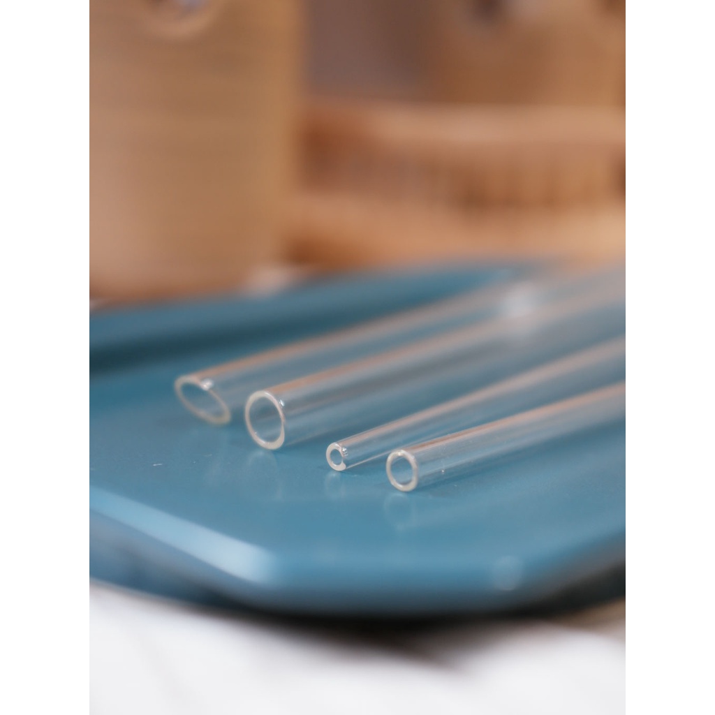 ống hút thủy tinh trà sữa 1.2x20cm Organic thân thiện môi trường, tái sử dụng