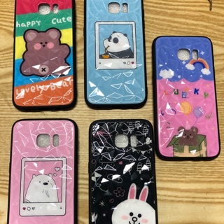 Ốp lưng samsung S7 edge viền dẻo in hình cute vân 3D