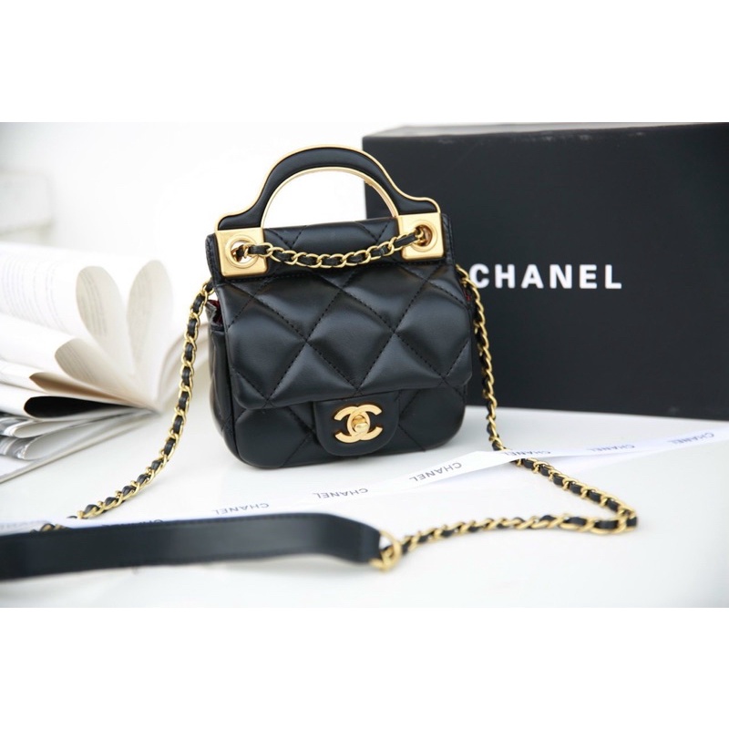 Túi xách chanel card holder with chain mini quế chi