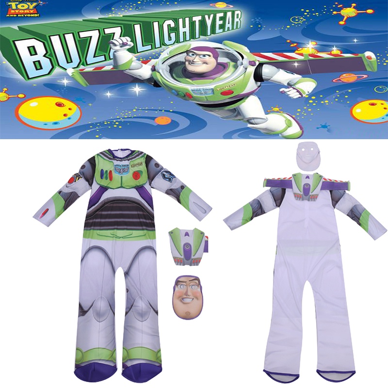Toy Story Buzz Jumpsuit kid Cosplay Halloween Party Costume boy Gifts
