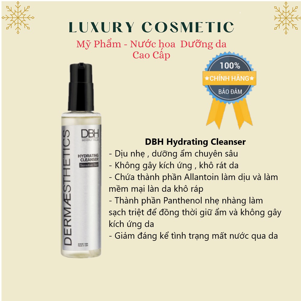 Sữa Rửa Mặt Dịu Nhẹ - Dưỡng Ẩm Chuyên Sâu DBH Hydrating Cleanser 177ml