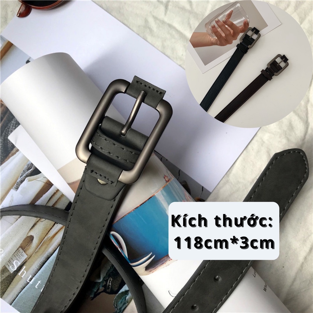 THẮT LƯNG NAM Vuông chữ nhật DG SAZ DÂY NỊT NAM NỮ Trẻ trung Nam sinh Cá tính phong cách thời trang nam Ulzzang - DG