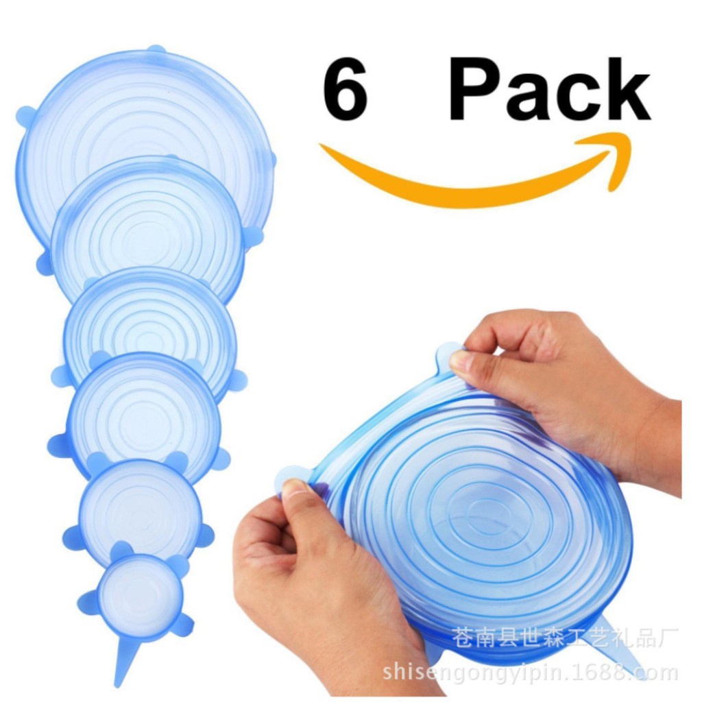 Bộ 6 Nắp Silicon Đậy Chén Bát Đĩa, Bọc Thực Phẩm.