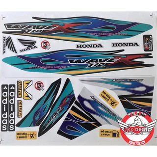 Tem wave 110 mẫu lửa xanh