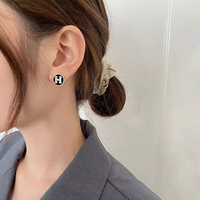 Khuyên Tai Hình Chữ H Phong Cách Hàn Quốc Mới 2021