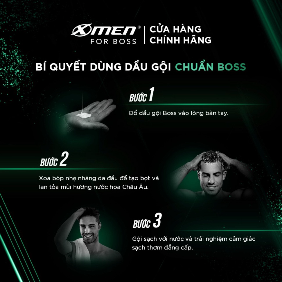Combo 2 Dầu Gội Xmen for boss Hương Năng Động Motion 650g/chai