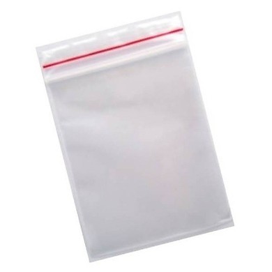 100 Túi Zip, Túi Zipper Chỉ Đỏ, túi zip mép - size nhỏ 5x7 cm 15x20
