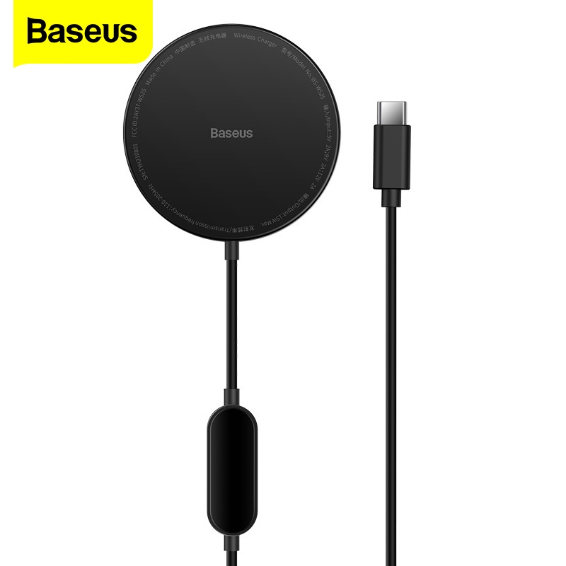 Bộ sạc không dây 15W từ tính Baseus Gen2 cho iPhone 12 iPhone 13 có màn hình LED