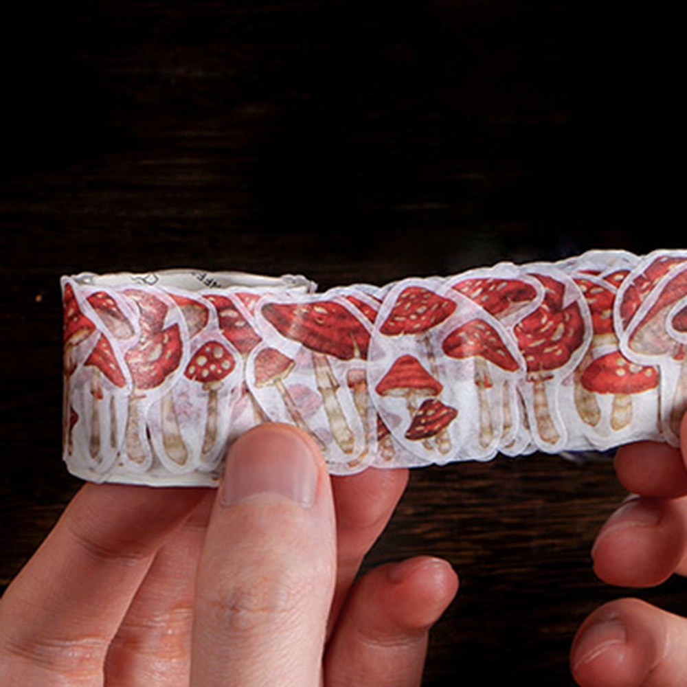 Cuộn 100 Miếng Dán Trang Trí Sổ Lưu Niệm Hình Hoa/Bướm/Bướm DIY