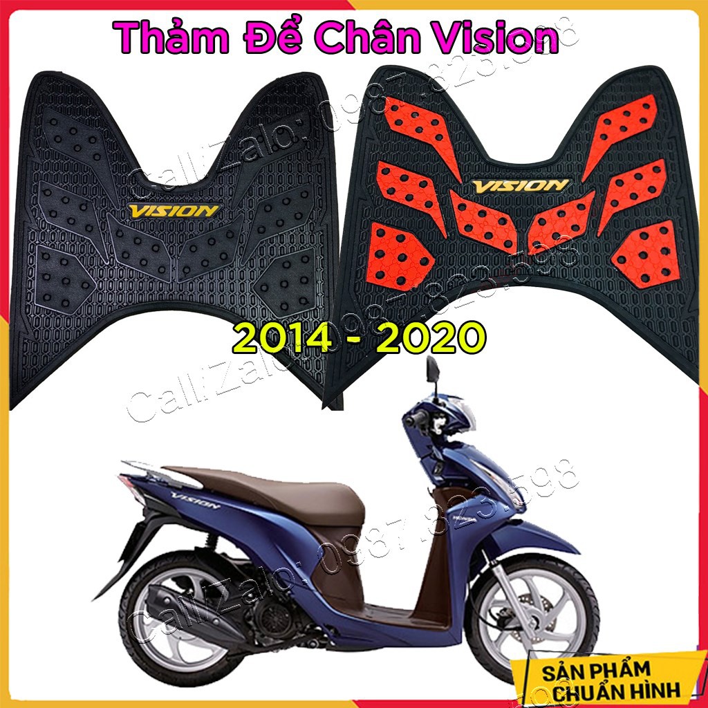 Thảm Lót Chân Xe Vision 2014 - 2020 Kiểu Thái Lan Hàng F1, Thảm Lót Chân Vision, Miếng Lót Chân Vision