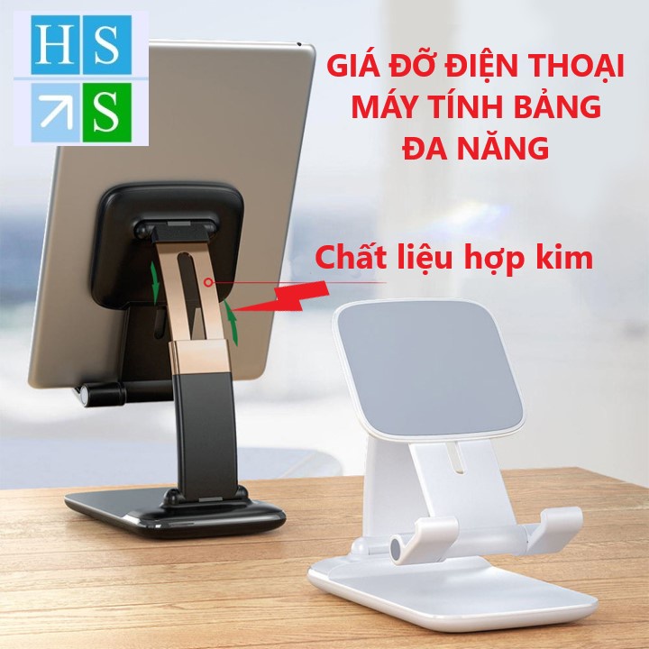 Giá đỡ để điện thoại khung cong gấp gọn góc xoay linh hoạt - Hỗ trợ làm việc học tập Online đa năng (Mầu ngẫu nhiên)