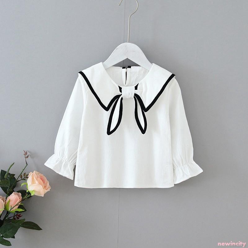 Sale 70% Áo tay loe dài thắt nơ xinh xắn cho bé gái, XXL Giá gốc 133,000 đ - 62A72-5