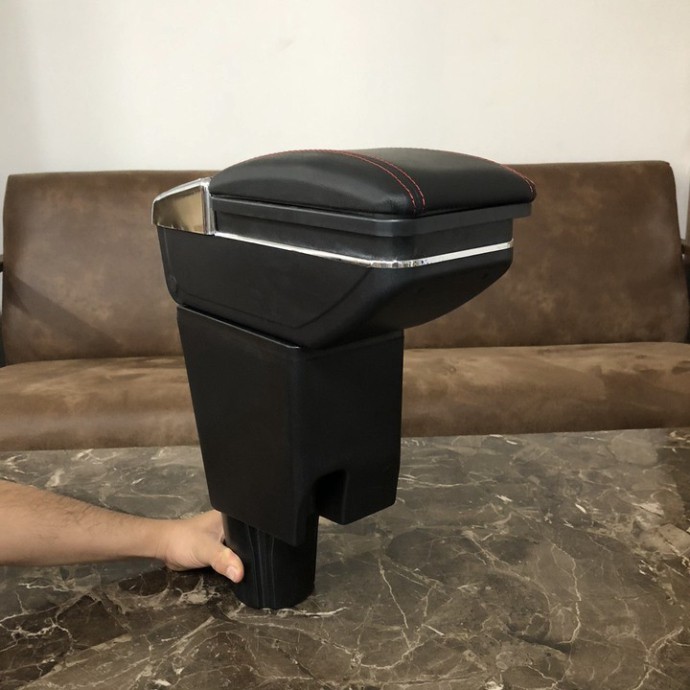Sản Phẩm Hộp tỳ tay ô tô, xe hơi Kia Picanto JDZX-PCT-D (Chất liệu nhựa ABS + da PU). Thiết kế theo khuôn cốc zin của xe