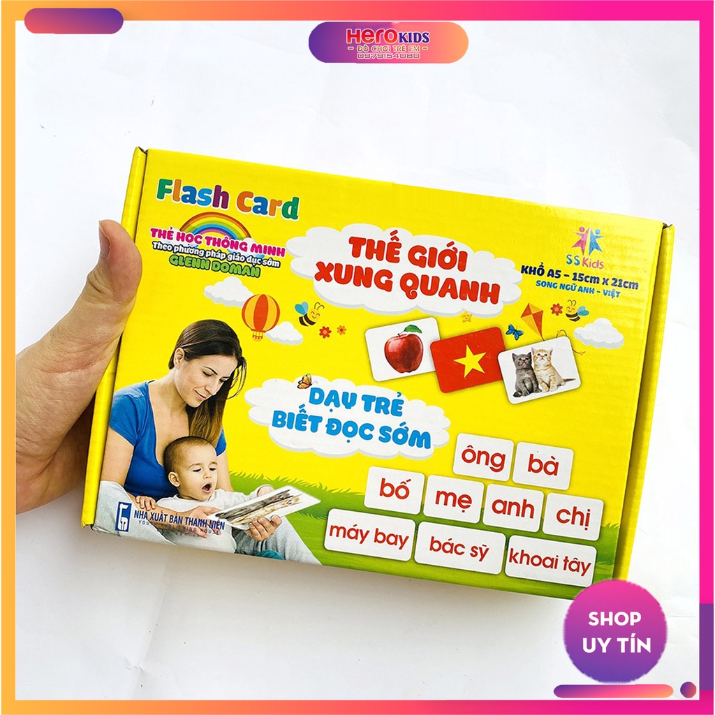 Bộ thẻ thông minh Flashcard, giáo trình trẻ em tư duy, thẻ học tiếng anh Flashcard