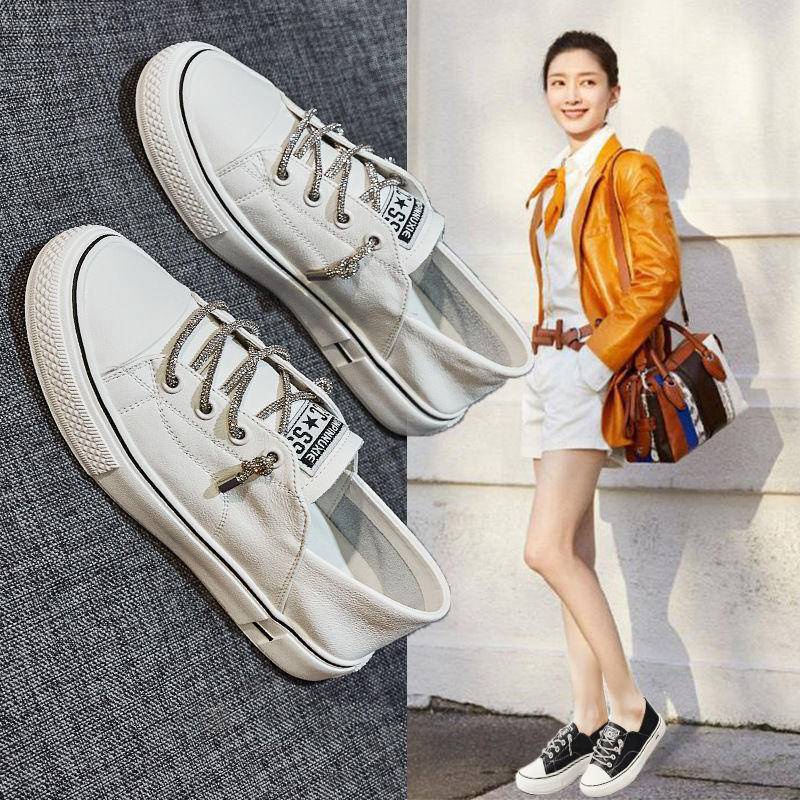 Giày thể thao nữ đế bằng phong cách mùa thu mới 2021 dễ phối đồ