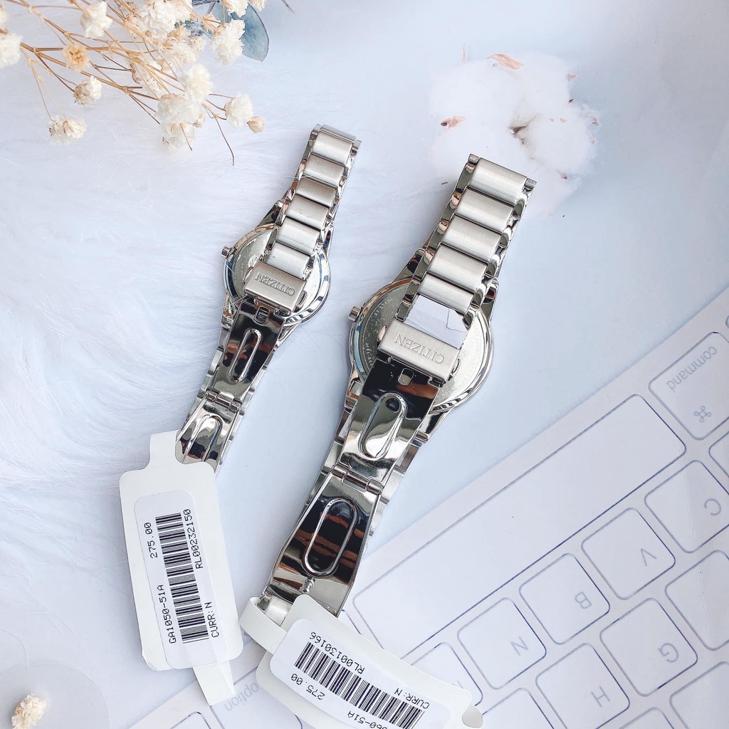 Đồng Hồ Cặp CITIZEN Eco-drive AU1060-51A GA1050-51A Chính Hãng Tặng Dây Da Cao Cấp