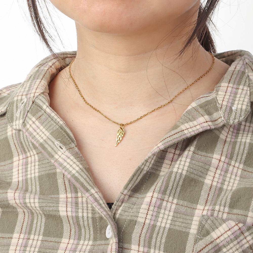 LEILY Vòng cổ Mặt Hình Cánh Thiên Thần Thiết Kế Đơn Giản Thời Trang