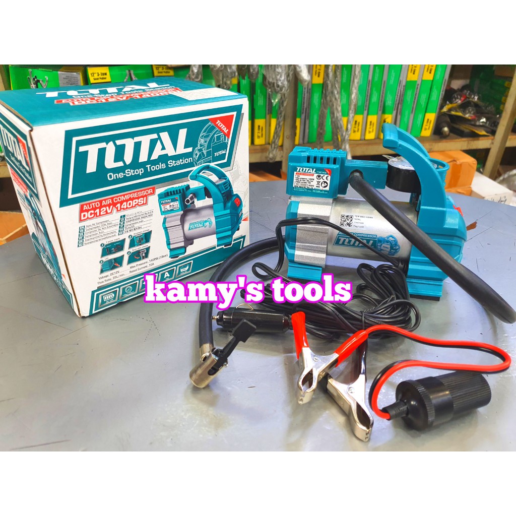 Máy Bơm Hơi Lốp Xe Ô Tô Total 12v Ttac1406 (Bơm Hơi Xe Ô Tô, Bơm Lốp Xe)