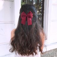 Kẹp tóc nơ - cột tóc nơ lụa 2 tầng