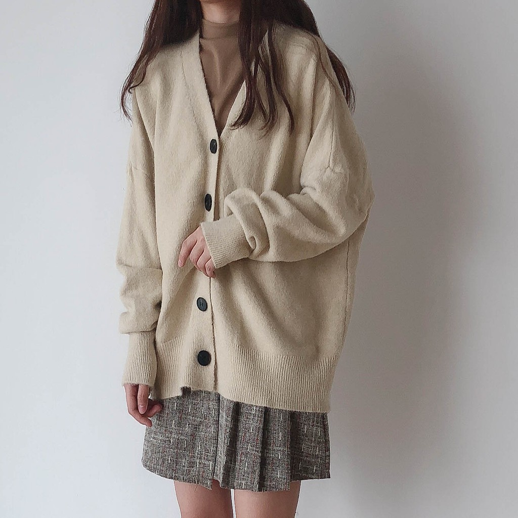 🌟 ÁO CADIGAN LEN TRƠN BASIC COTTON SIÊU MỀM, SIÊU XINH | BigBuy360 - bigbuy360.vn
