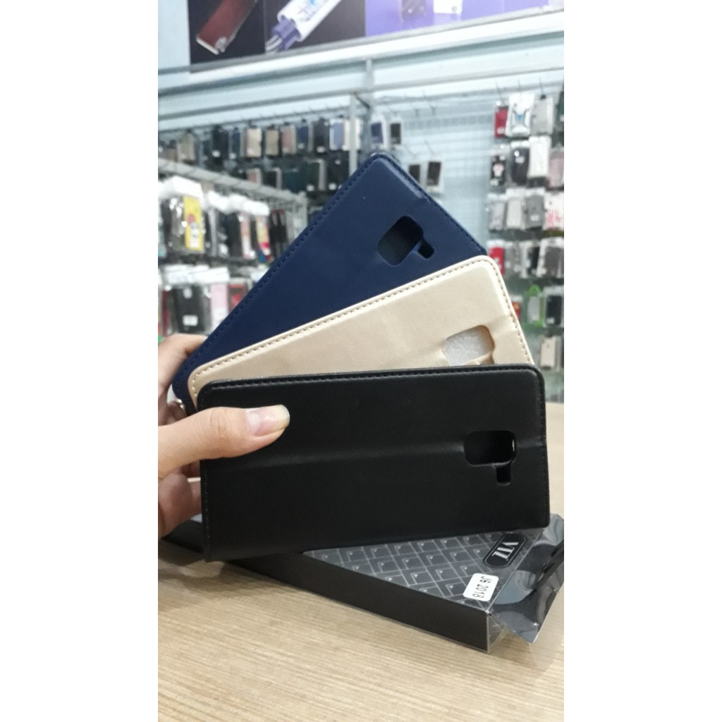 Bao da Samsung galaxy J6 , J6 plus nắp gập da mịn O+ cao cấp