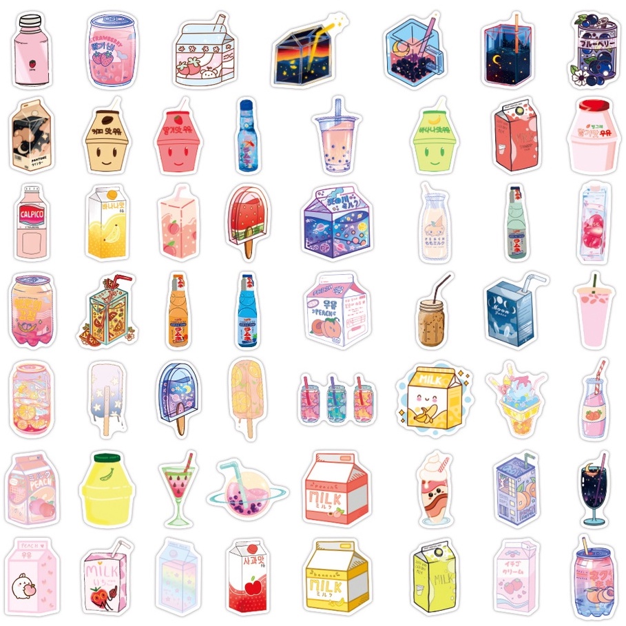 Bộ 50/25/10 Sticker Dán Trang Trí Laptop