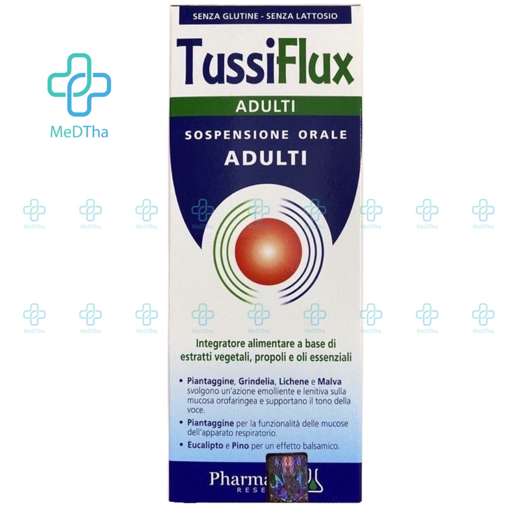 Siro Ho Tussiflux Adult - Hỗ Trợ Làm Dịu Họng, Giảm Ho, Đau Rát Họng, Ho Có Đờm, Khản Tiếng (Lọ 200ml) [Chính Hãng]