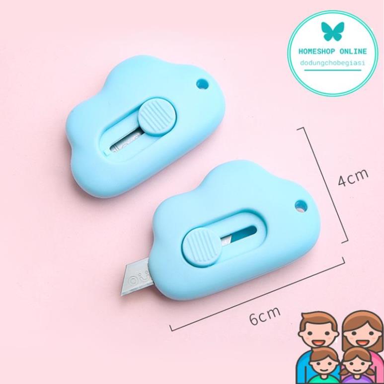 Dao Cắt Giấy Bỏ Túi Nhỏ Gọn Thiết Kế Đám Mây Dễ Thương Tiện Lợi Home Shop Online