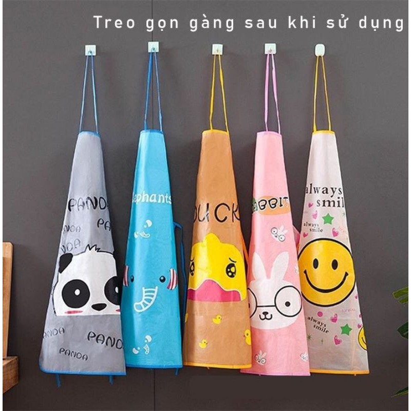 Tạp dề nấu ăn chống nước làm bếp hình cute dễ thương nhiều màu sắc