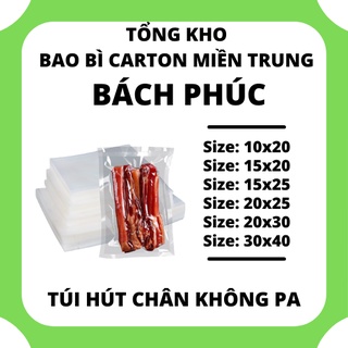 Túi hút chân không thực phẩm hai mặt trơn - tổng kho bao bì carton miền trung