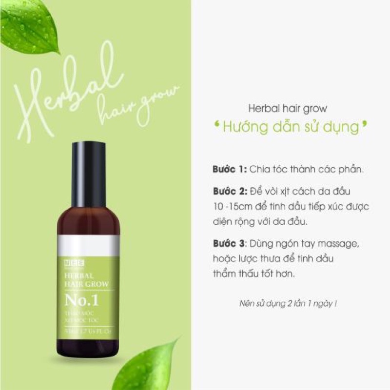 Xịt mọc tóc thảo mộc Mee Natural