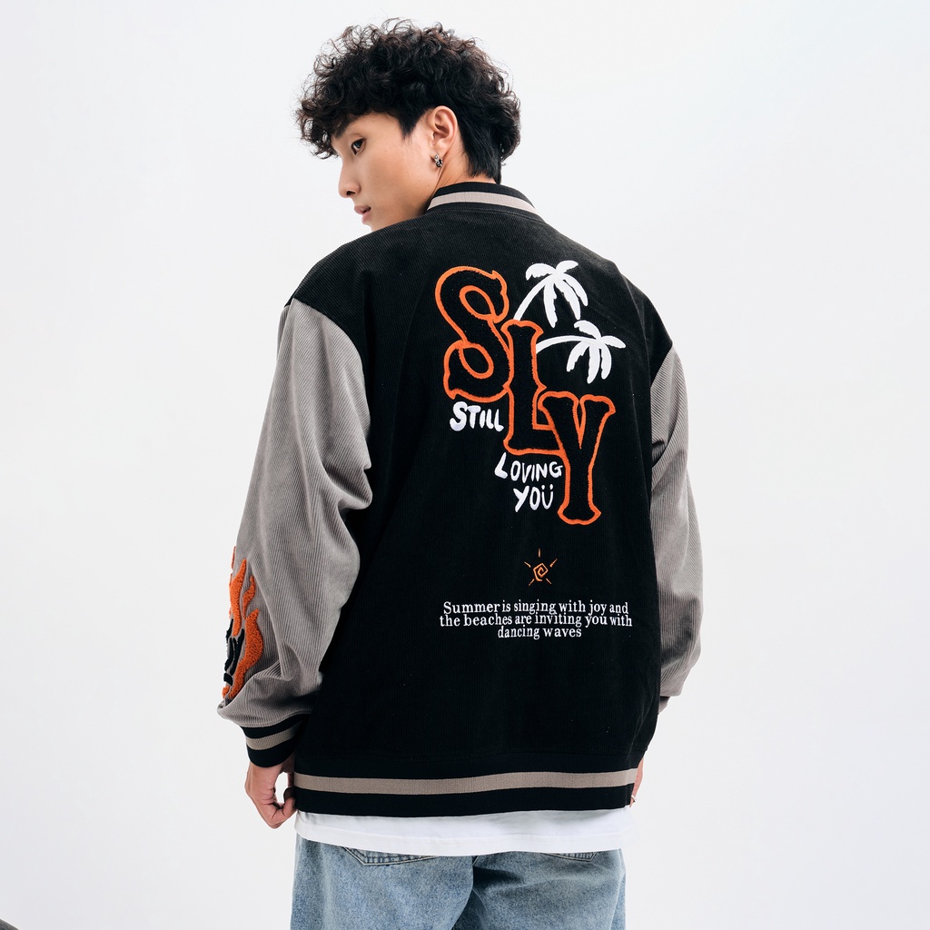 Áo Khoác SLY Varsity Coconut màu xám