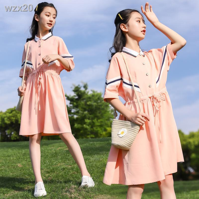 Váy trẻ em gái mùa hè 2021 new net nổi tiếng trung niên cô béo dài phong cách phương tây 12 tuổi thủy triều