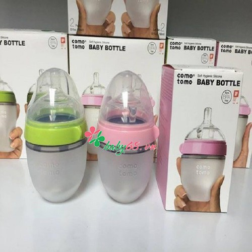 Bình sữa silicon siêu mềm Comotomo 150ml và 250ml