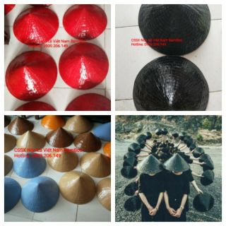 Bộ 5-10 Nón lá 40cm  sơn màu biểu diễn, trang trí, quà tặng