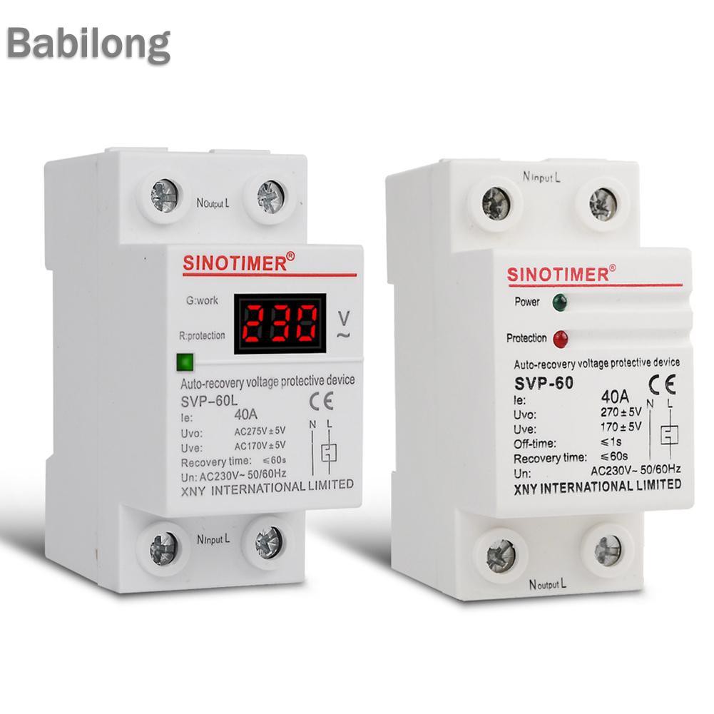 Bộ bảo vệ quá áp và điện áp thấp tự động khôi phục kết nối lại mạch ngắt tiện lợi